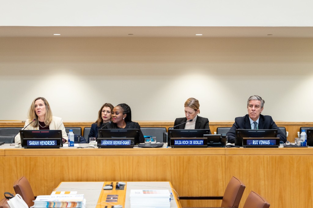 Abosede George-Ogan on a women in politics panel at CSW70