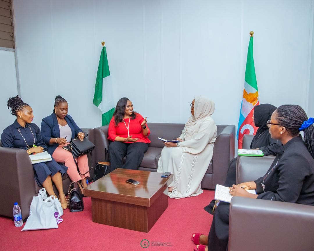 Abosede George-Ogan in a strategy meeting with stakeholders