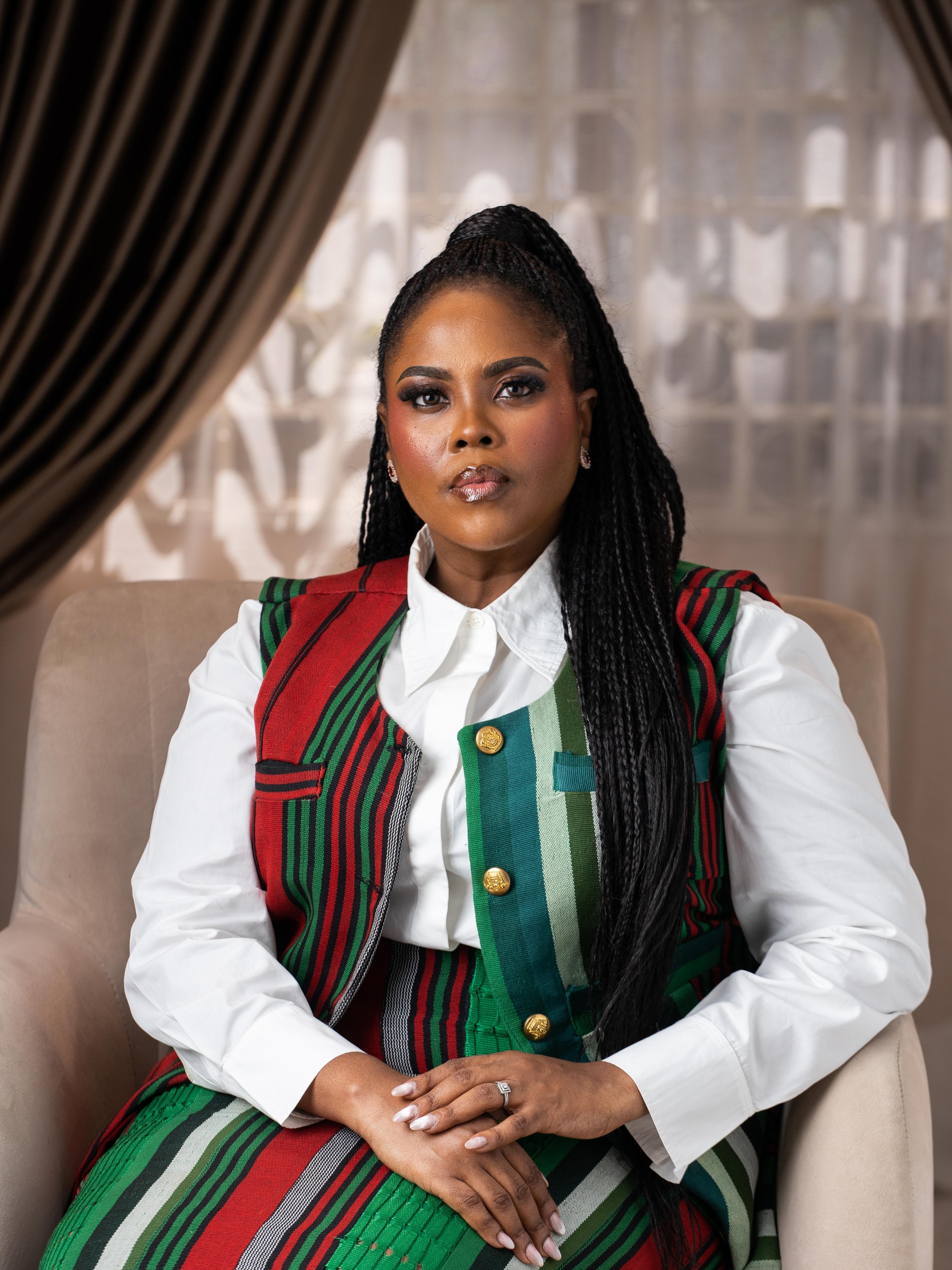 Abosede George-Ogan in an editorial portrait