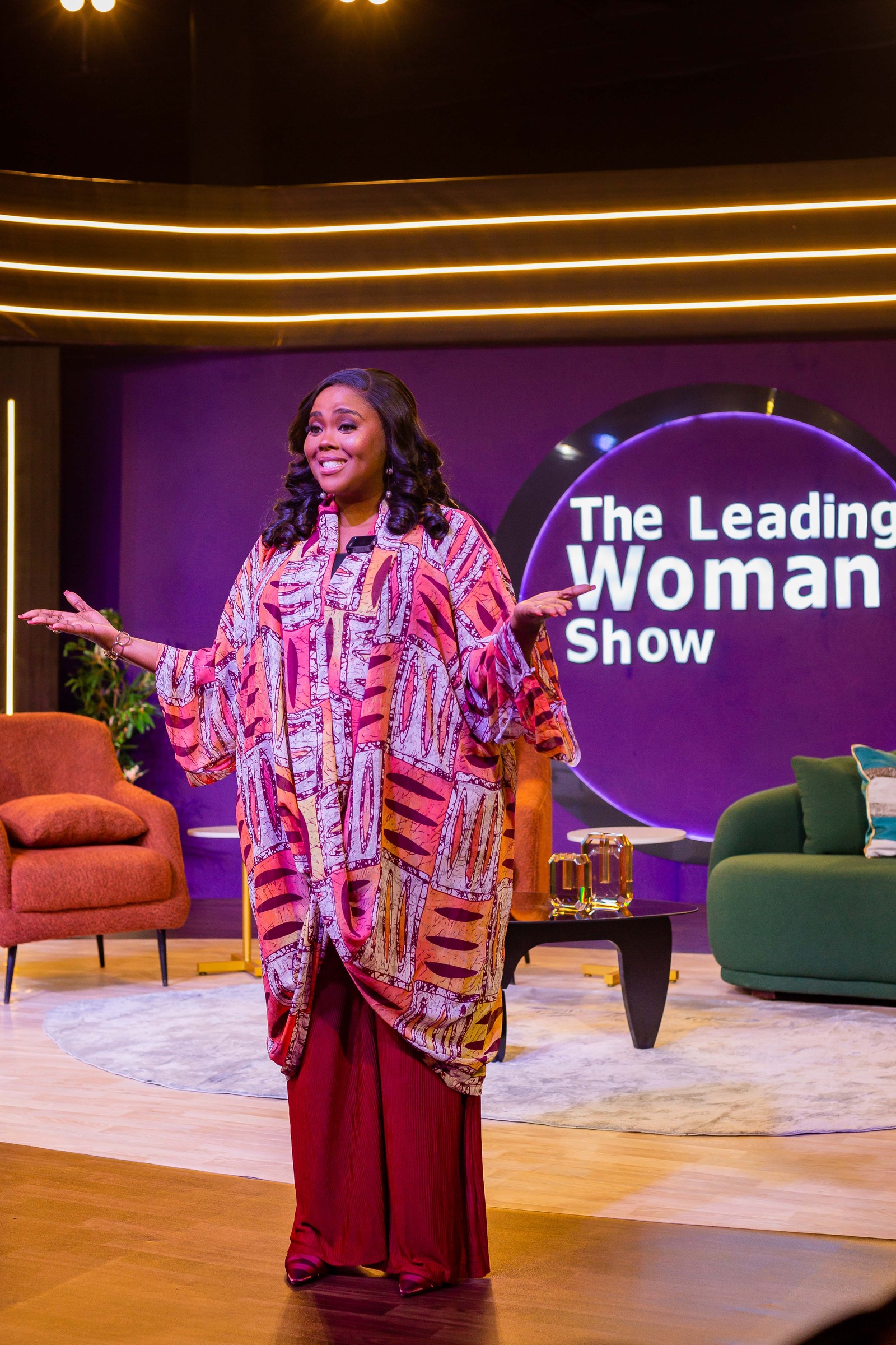 Abosede George-Ogan hosting The Leading Woman Show