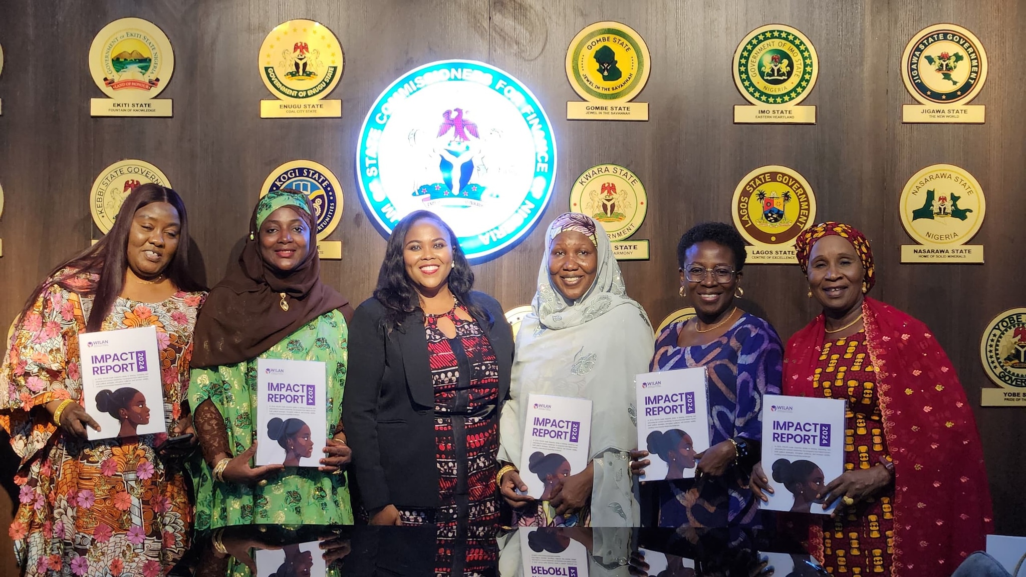 Abosede George-Ogan with State Commissioners for Finance at the WILAN Impact Report 2024